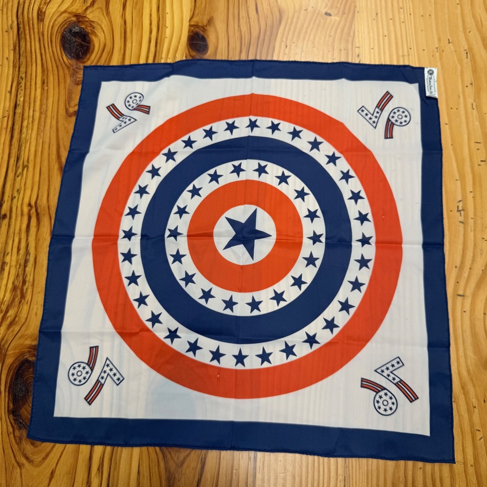 VTG Nasharr‎ frères Patriotic 76 Stars Scarf Red White Blue Japan
Bicentennial